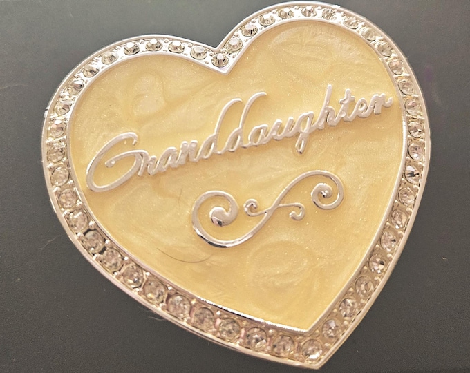 Mini Heart-Shaped Metal Trinket Box for Granddaughter (Box)