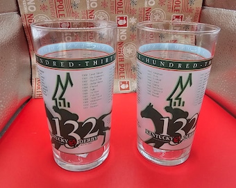 Kentucky Derby Official Glass 2006 132nd Race SET OF 2 B9/13