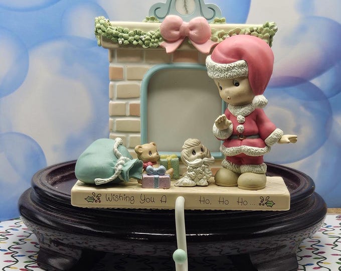 Precious Moments 1993 Wishing you A Ho Ho Ho Christmas Stocking Holder Box2/4