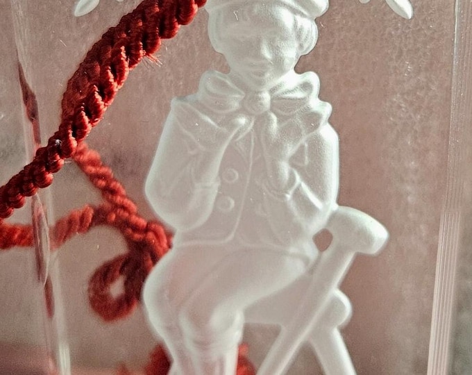 1990s Christmas Ornament Tiny Tim First Series Oneida Cut Crystal C1/23