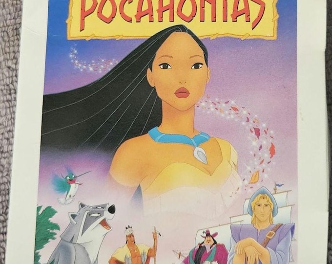 1995 McDonalds Happy Meal Toy VHS Box, Pocahontas Walt Disney Masterpiece A5/6
