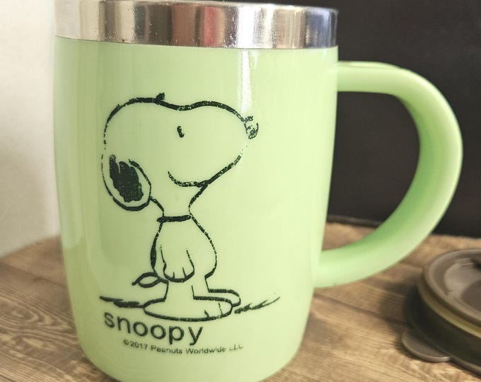 Snoopy Insulated mug, vacuum insulated with lid lightweight A6/16