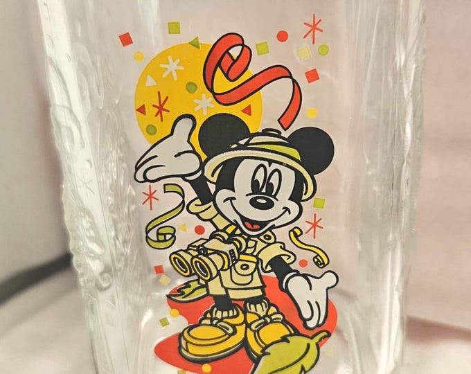 Vintage Mickey Mouse Fantasia Wizard Glass 2000 Walt Disney World Epcot McDonald's, Vintage Collectible. c8/1 D1/8