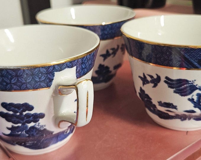 Vintage  Booths Real Old Willow Mug, Royal Doulton, England, Blue Willow Coffee Mug, Blue and White China, Gifts for Him or Her C1/25