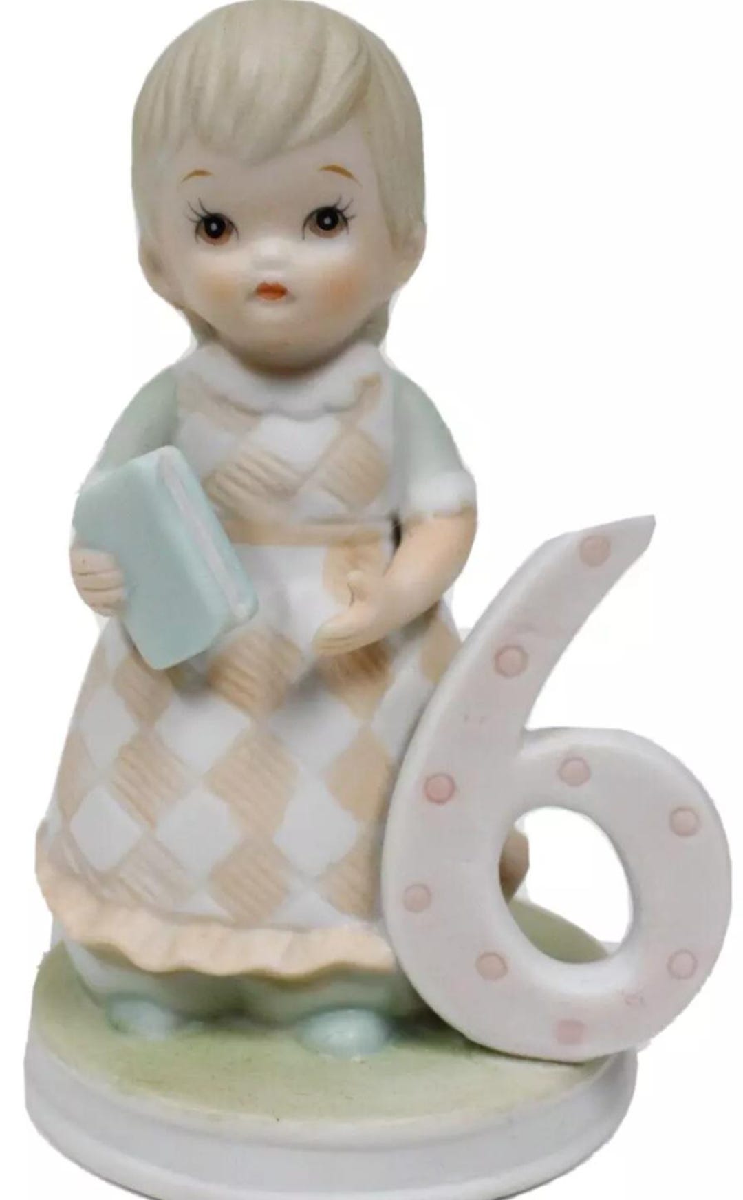 Vintage Lefton Christopher Collection Birthday Girl Figurine, Age 6 ...