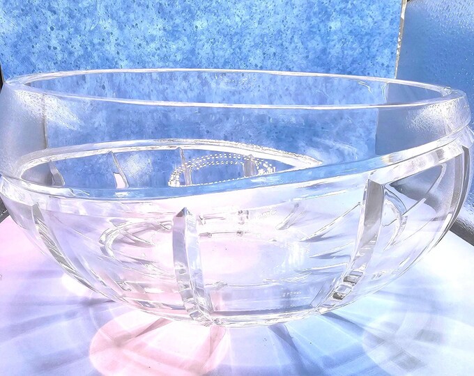 Orrefors? Waterford? crystal bowl with ground top A9/14
