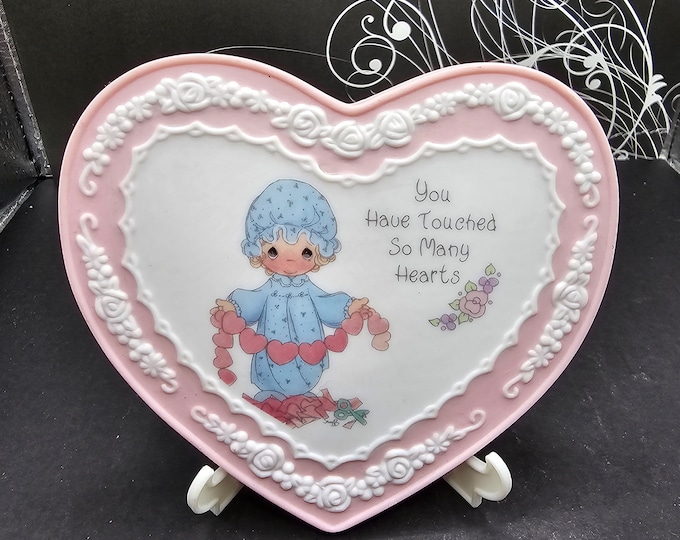 Enesco Precious Moments Heart Plaque NIB with Stand F2/16
