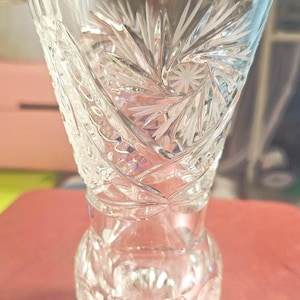 Rare Russian 4.5 inch Vase with Wheel Cut Crystal C10/14