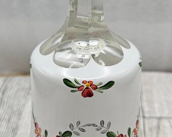 Cloche vintage bohème tchèque en verre taillé artistique A8/8