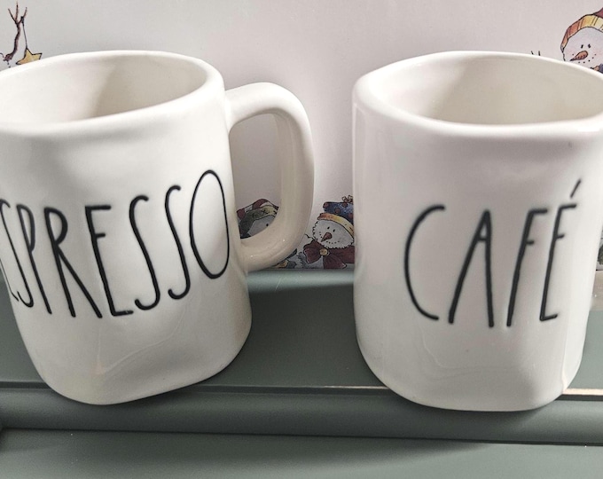 Rae Dunn by Magenta Espresso/Café Espresso Mug Set RD(15)