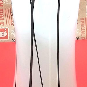 Vintage Black and White Venetian Art Glass Vase in Hourglass Shape. Minimalist Home Decor Vase in Black and White. B9/11