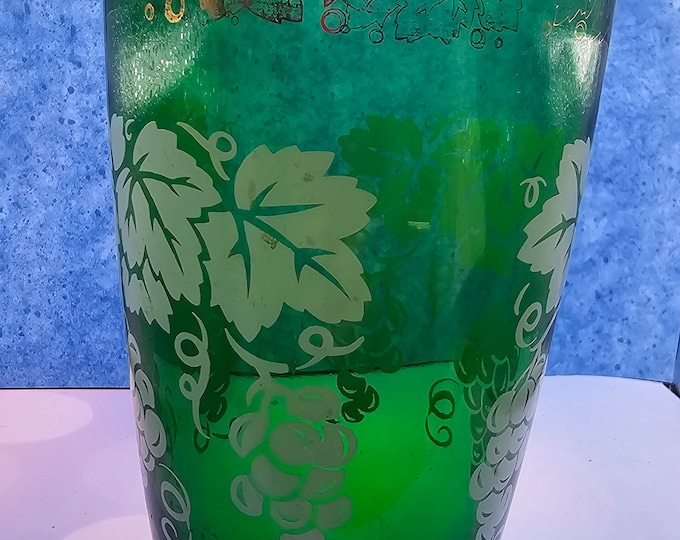 Vintage Anchor  Fire King Forest Green  Tumbler A9/10