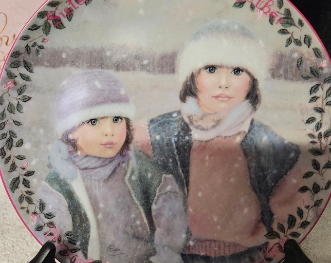 Vintage Kindred Moments Plate: Sisters Wishing on a Star
