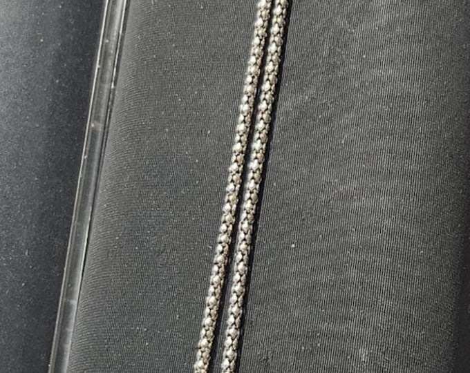 Vintage necklace featuring a beautiful owl pendant with a clock and stunning blue stones, with a 30-inch chain and extender.