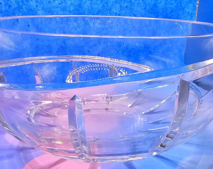 Orrefors? Waterford? crystal bowl with ground top A9/14