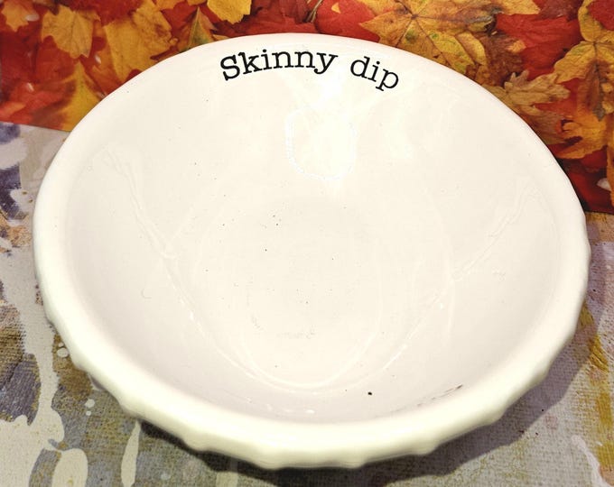 Mud Pie “Skinny Dip” Bowl Dish is white ribbed 6x5x2 D7/1