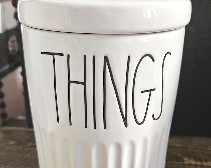 Rae Dunn Artisan Collection "Things" Container with Lid (RD3/9)