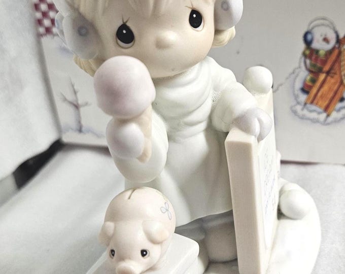 1987 Precious moments Wishing You a Yummy Christmas 109754 box 3/16