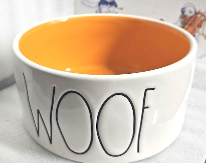 Rae Dunn Artisan Collection WOOF Dog Bowl (RD) 5