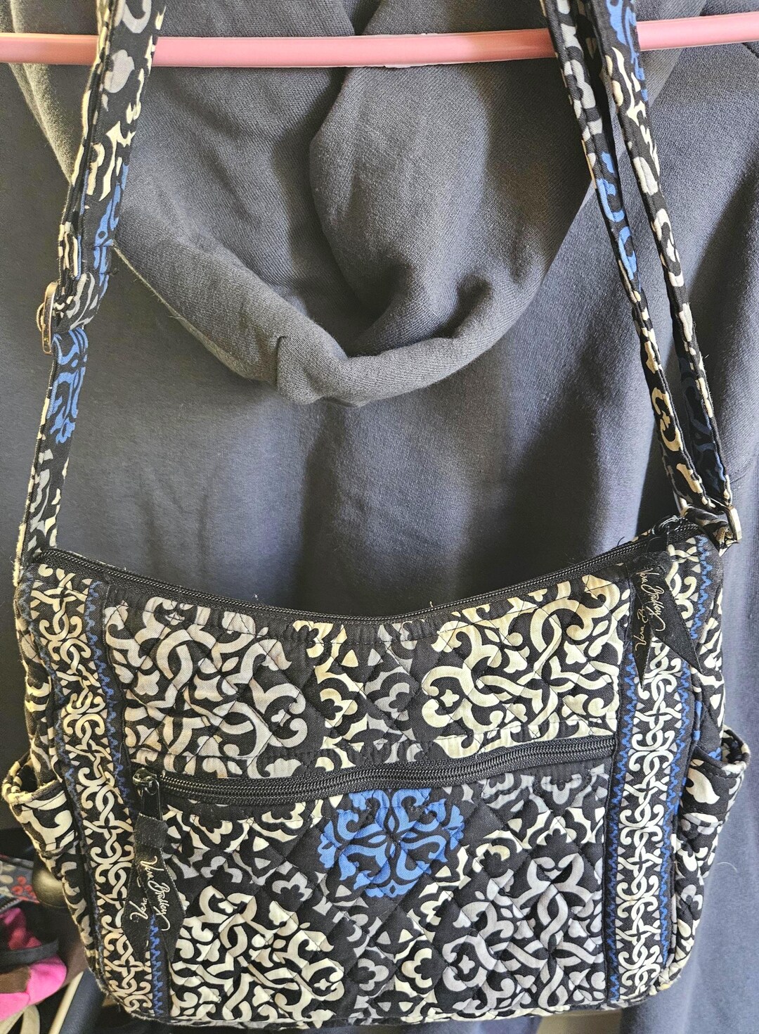 Vera Bradley Canterbury Cobalt Shoulder Bag: Retired Pattern - Etsy