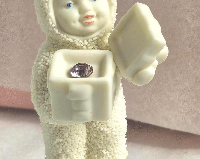 Snowbabies: A gift for you - Figurine for February, featuring the purple birthstone. F6/8