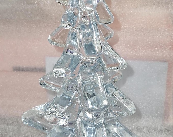 Vintage Lefton Tree Clear Glass Art 8-inch Figurine A2/33