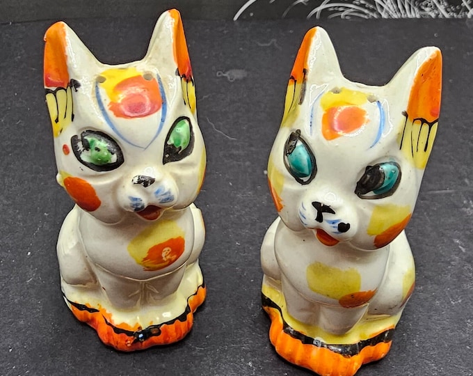 Outlandish Cats Vintage Salt & Pepper Set C10/1