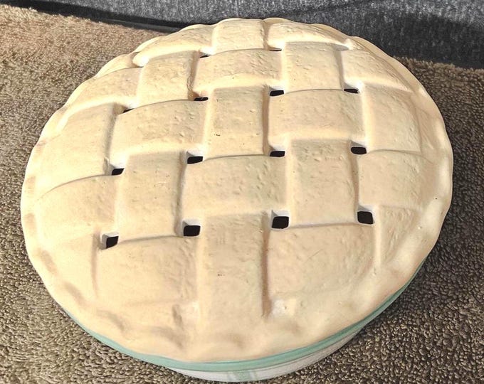 6-inch Mini Ceramic Lattice Pie Potpourri or Candy/Trinket Dish. D7/18