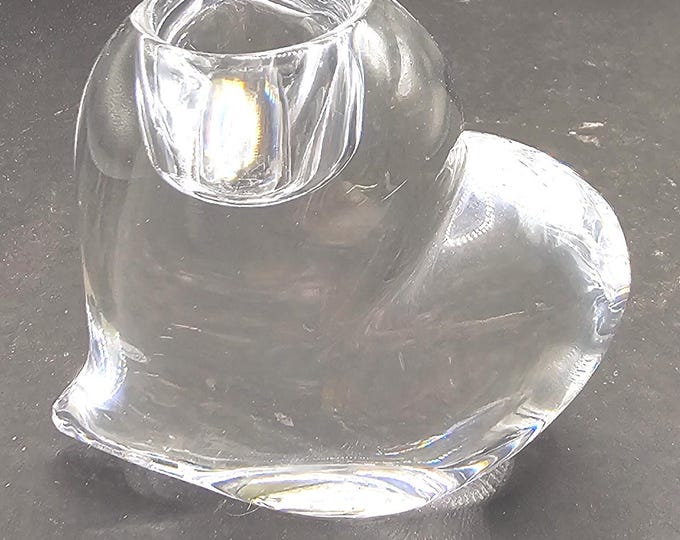 Mikasa Amorosa Clear Lead Glass, Heart-Shaped Candle Holder F4/20