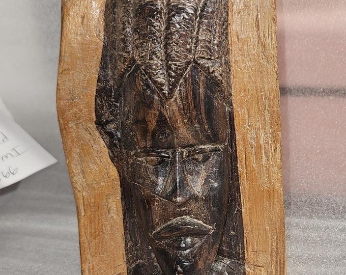 Vintage Hand Carved African Man hand carved in Africa B4/27