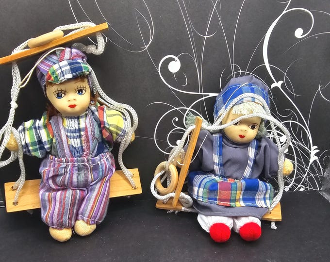 Charming Pair of Small French Dolls: Delightful Boy and Girl (F3/43)