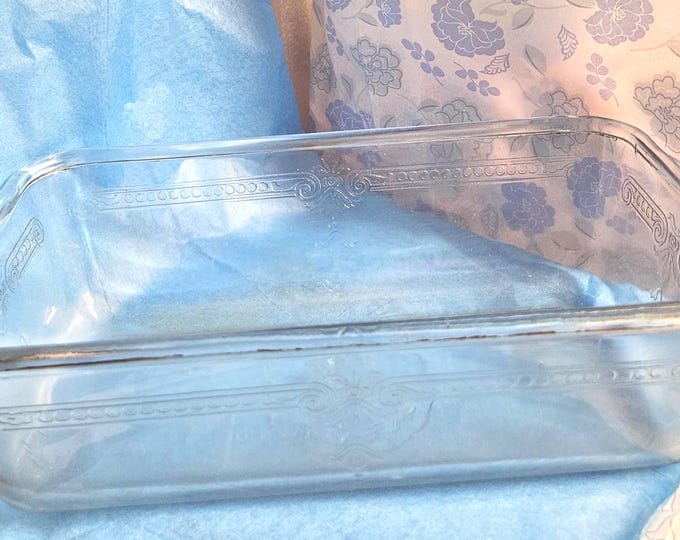 1930s Fire King Philbe glass loaf pan F6/3