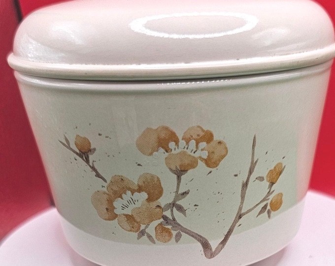 Corner Stone by Corning Ware Sugar Bowl w/ Lid China Blossom