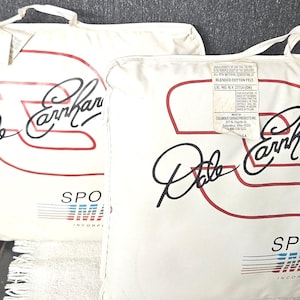 Set vintage di 2 cuscini per sedili dello stadio Dale Earnhardt 7x Winston Cup Champion C1/3