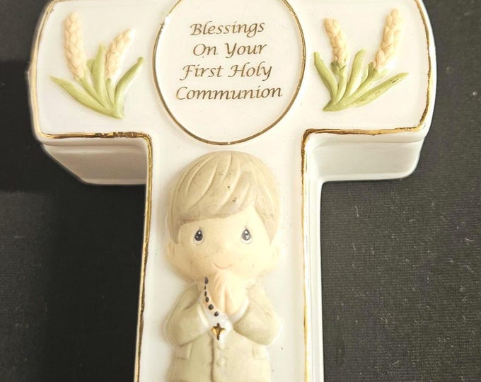 Bless you, on your first Communion, Boy cross keepsake B8/10