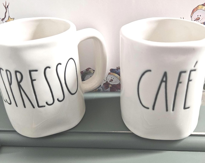 Rae Dunn by Magenta Espresso/Café Espresso Mug Set RD(15)
