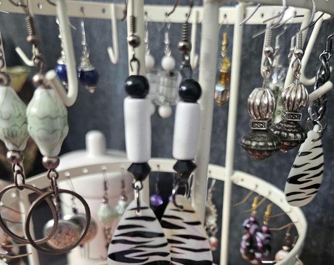Handmade drop earrings with glass beads Many designs