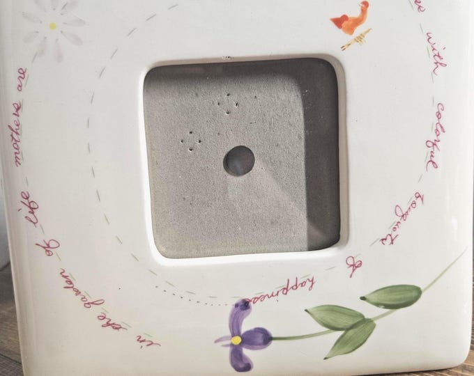 Vintage Sonoma 3x3 picture frame with a purple floral design, for Mom,  F6/17