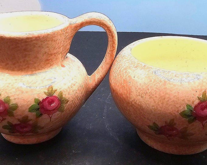 Vintage Cream and Sugar Set by Lancaster & Sandland Ltd, Hanley, England F9/8