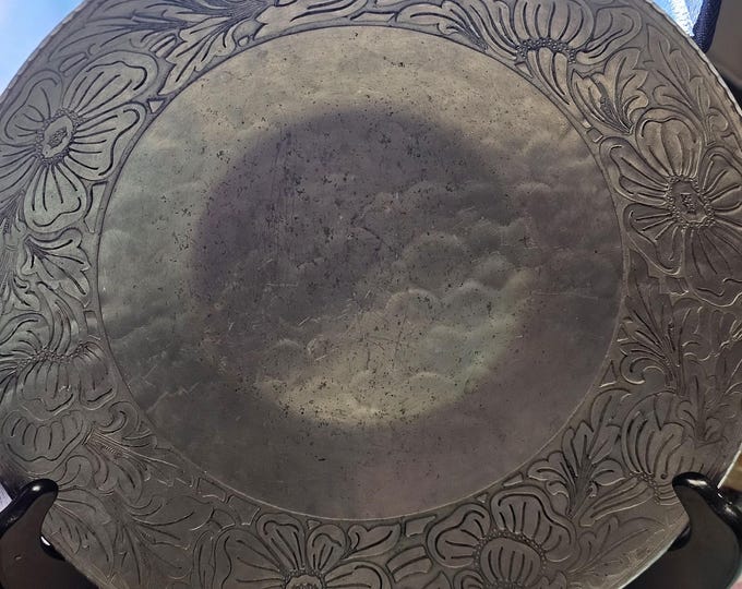 Forged Aluminum Floral Intaglio Design EMPC SERVING BOWL 10" A10/19