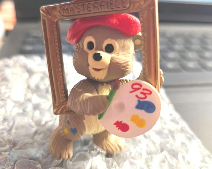 Hallmark 1993 BEARY GIFTED Christmas Ornament Bear Artist Painter Masterpiece D7/15