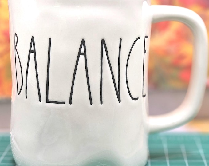 Vintage Rae Dunn Artisan collection Never Used  "Balance" Rae Dunn Motivational Mug B6/21