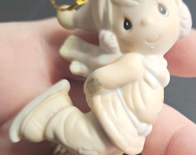 Vintage Precious Moments Dropping In For Christmas  (1982) #E-2350 Box 4