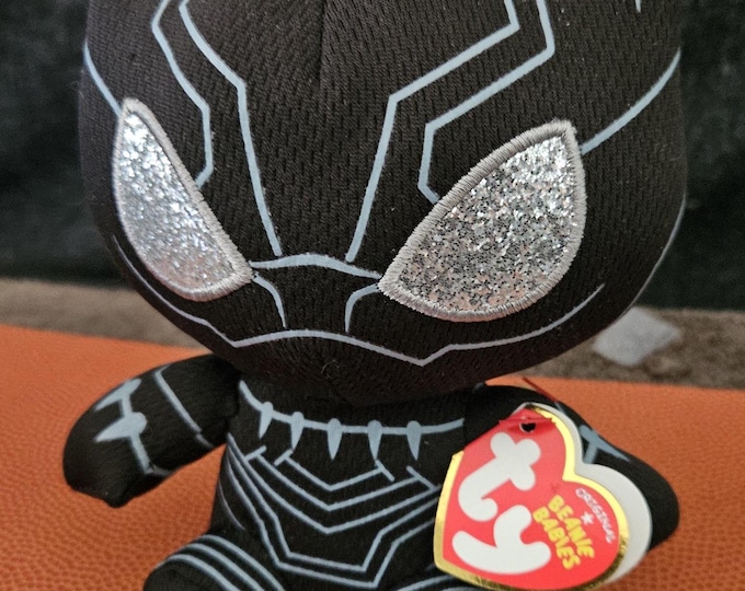 Avengers Blacks Panther Doll By TY Beanie Baby, Super Hero 6inches tall w/tags D7/2