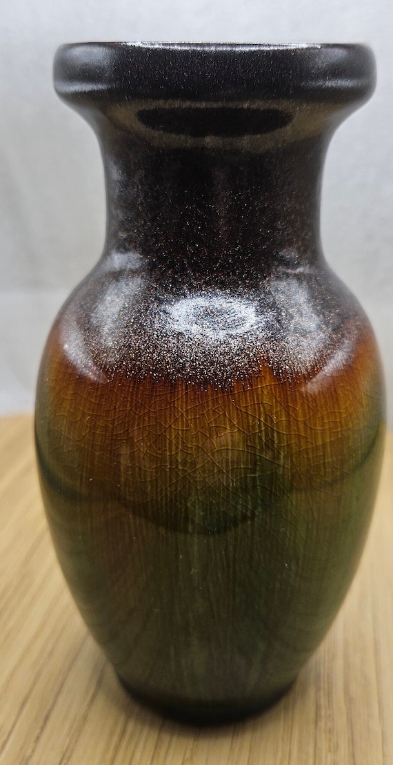 陶器の輝き釉薬花瓶 ドリップ釉薬 6インチ グリーン銅製。C6/15 - Etsy