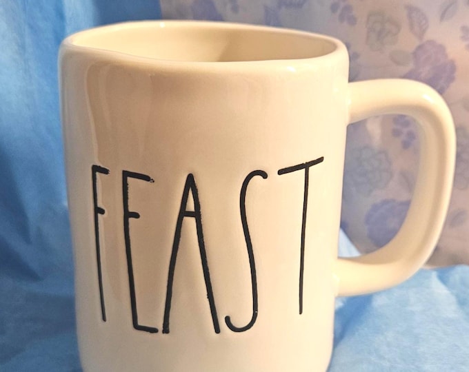 Rae Dunn by Magenta coffee mug  "Feast"  (RD) 3