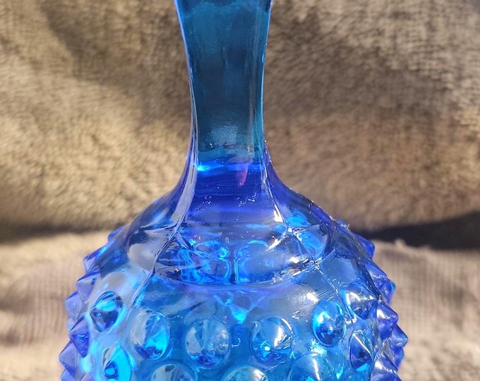 Fenton Art Glass Colonial Blue Hobnail Bell D5/26