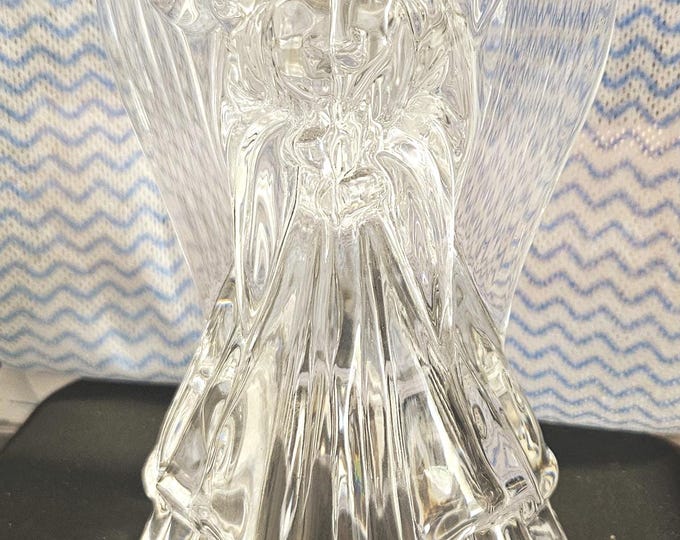 Vintage 45% Lead crystal Angel Candle holder F8/10