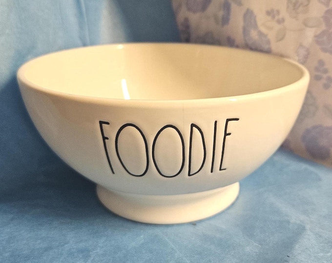 Rae Dunn "FOODIE" white cereal bowl. (RD)  9