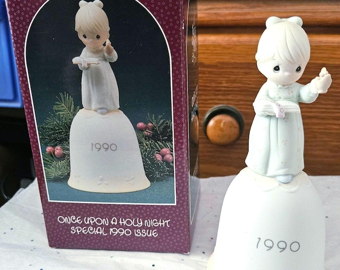 ENESCO PRECIOUS MOMENTS "Once Upon a Holy Night" Bell Figurine 1990
